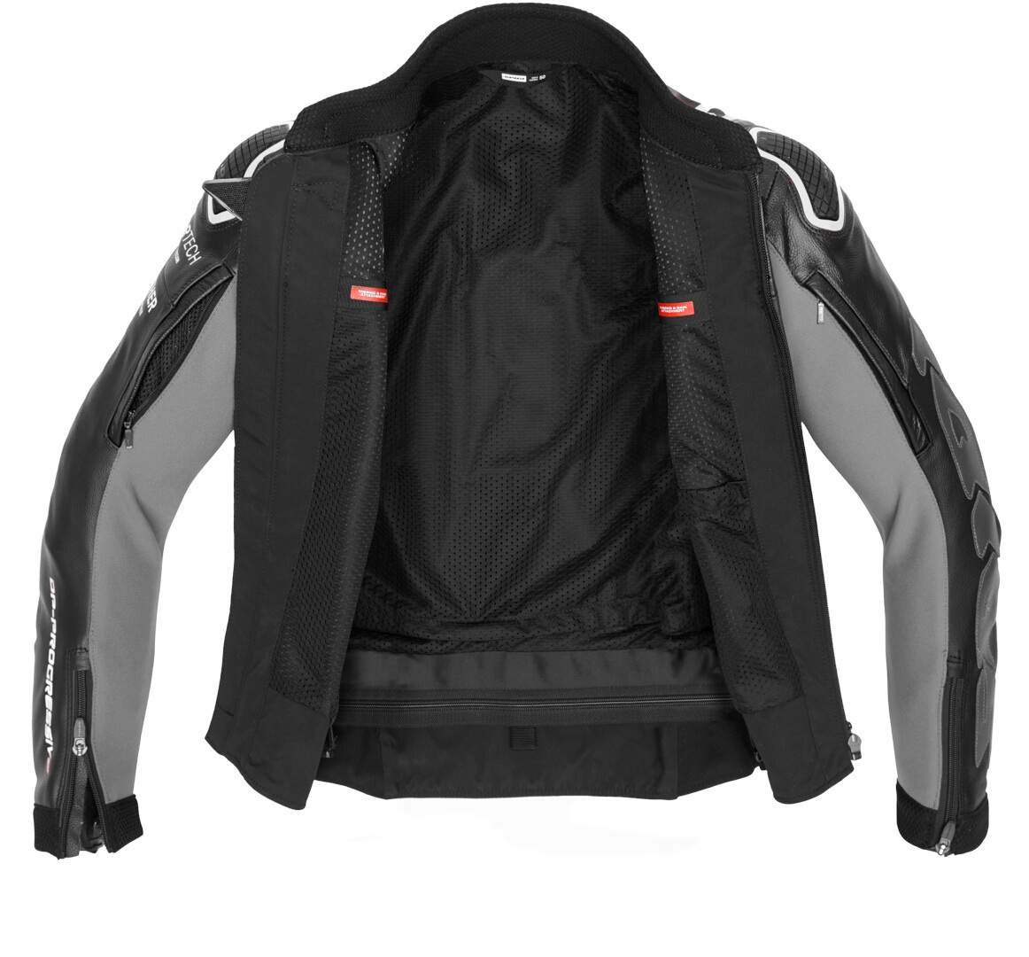 Spidi DP Progressive Blouson en cuir de moto Noir/Blanc 52 Figure 4