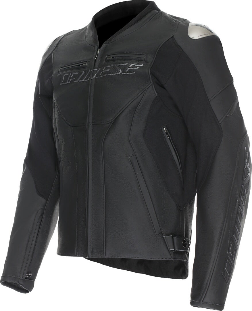 Dainese Racing 5 S26 Motorkerékpár bőrdzseki fekete 50 1. ábra