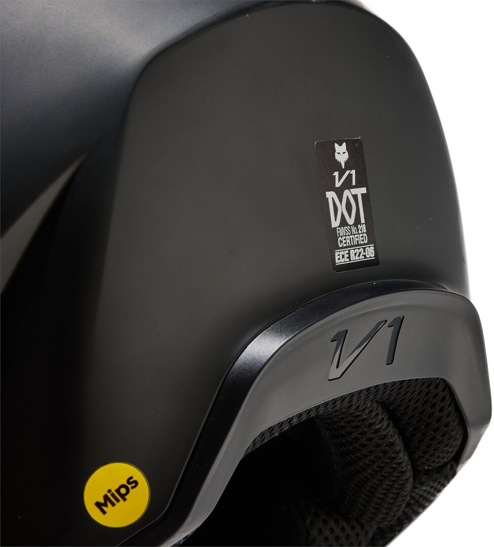 FOX V1 Matte Black 2023 Casco Motocross Giovanile Y/S (49/51) Figura 4