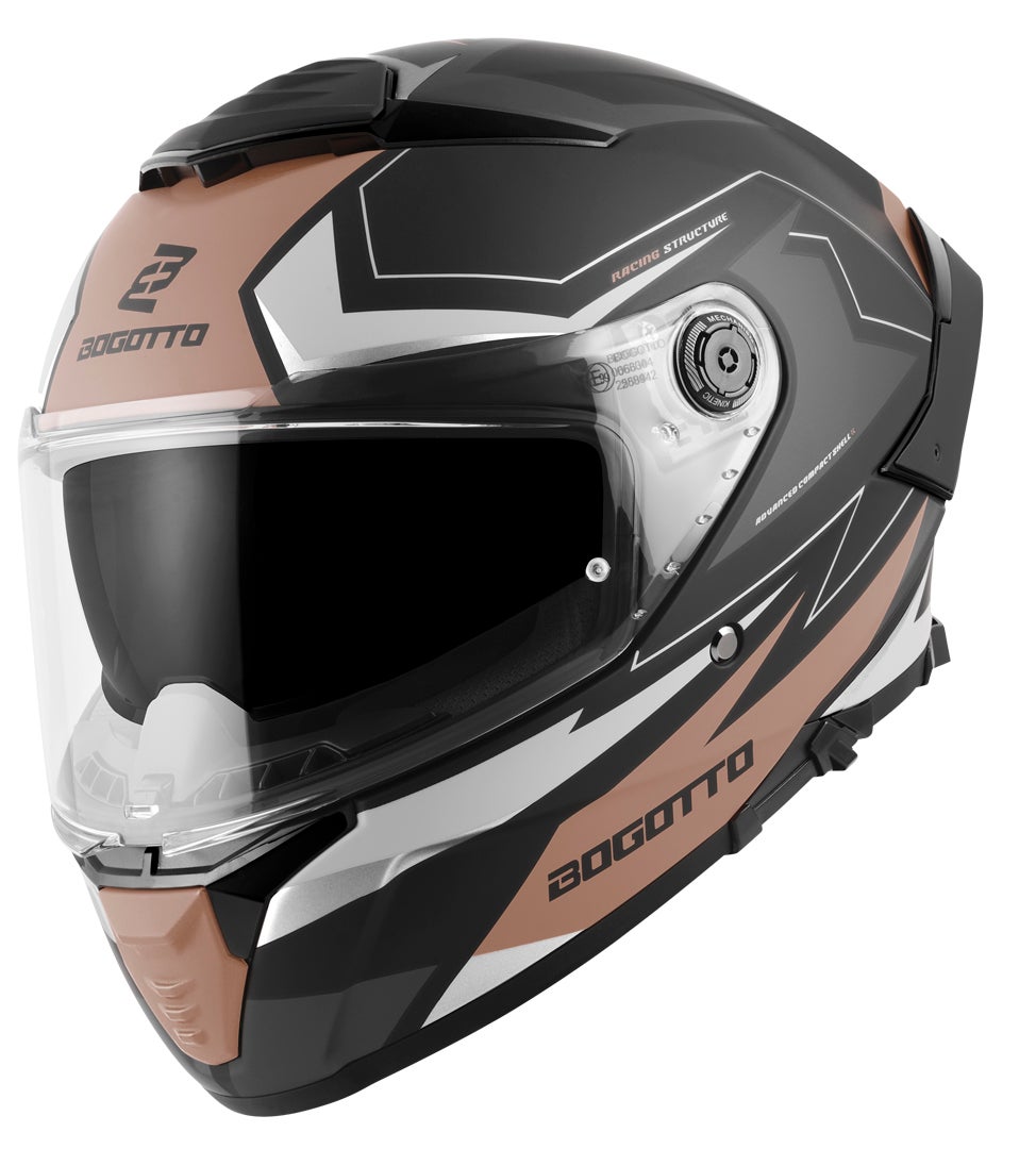 Bogotto Women's Black Matt/Brown Ff118 Vilial Helmet