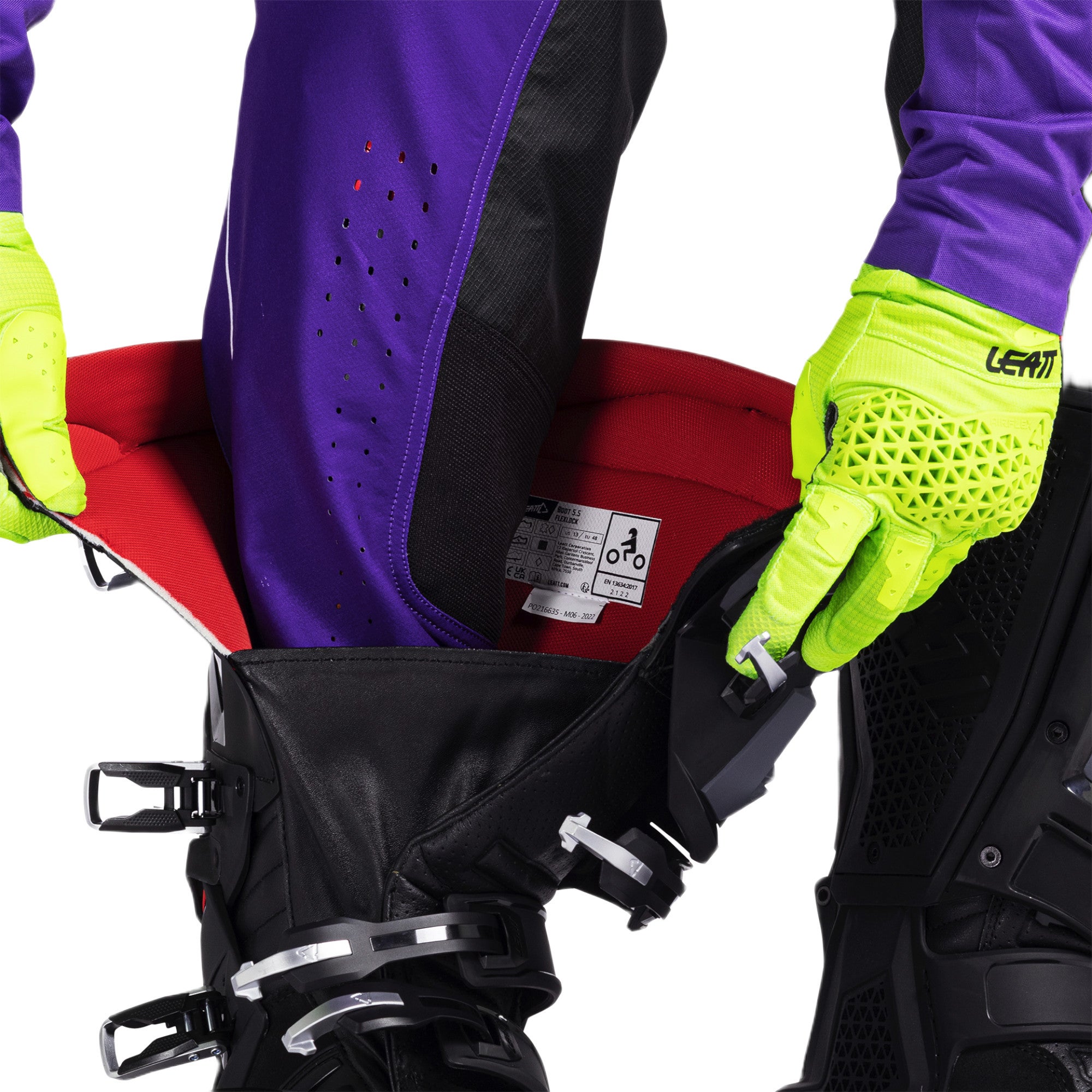 Leatt Moto 5.5 I.K.S V26 Pantaloni da motocross viola S Figura 7