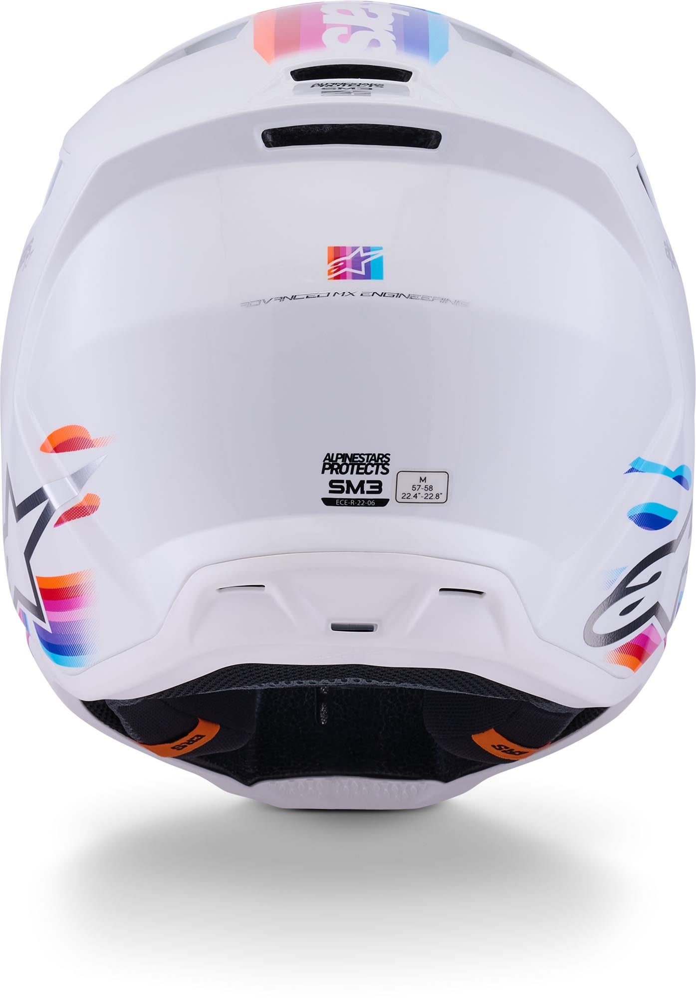 Alpinestars S-M3 Force Casque de motocross blanc/multicolore M (57/58) Figure 4