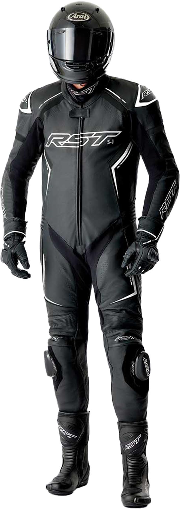 RST S1 D30 perforeret 1-delt motorcykellæderdragt Sort/hvid 56 Figur 10