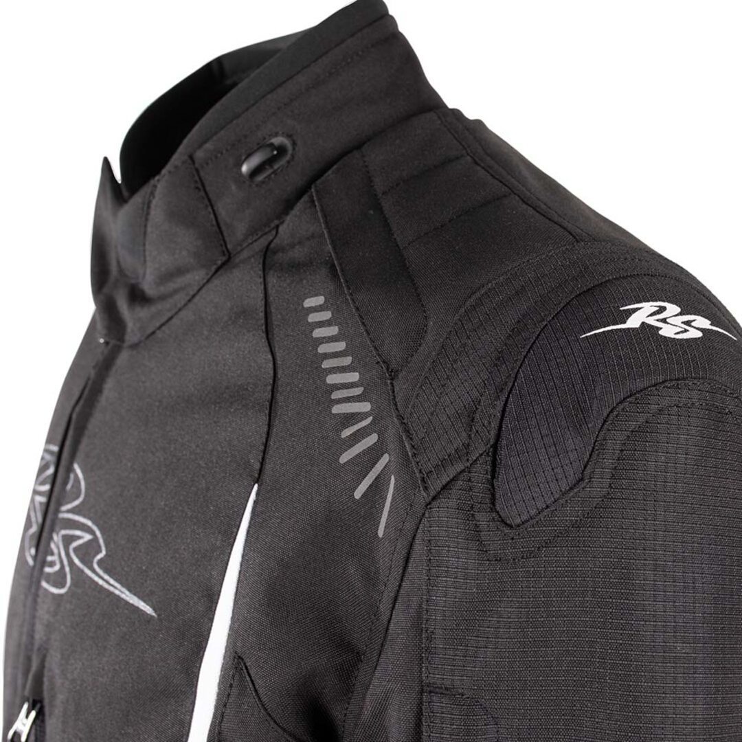 Rusty Stitches Pete Chaqueta textil de moto impermeable Negro/Blanco M Figura 3