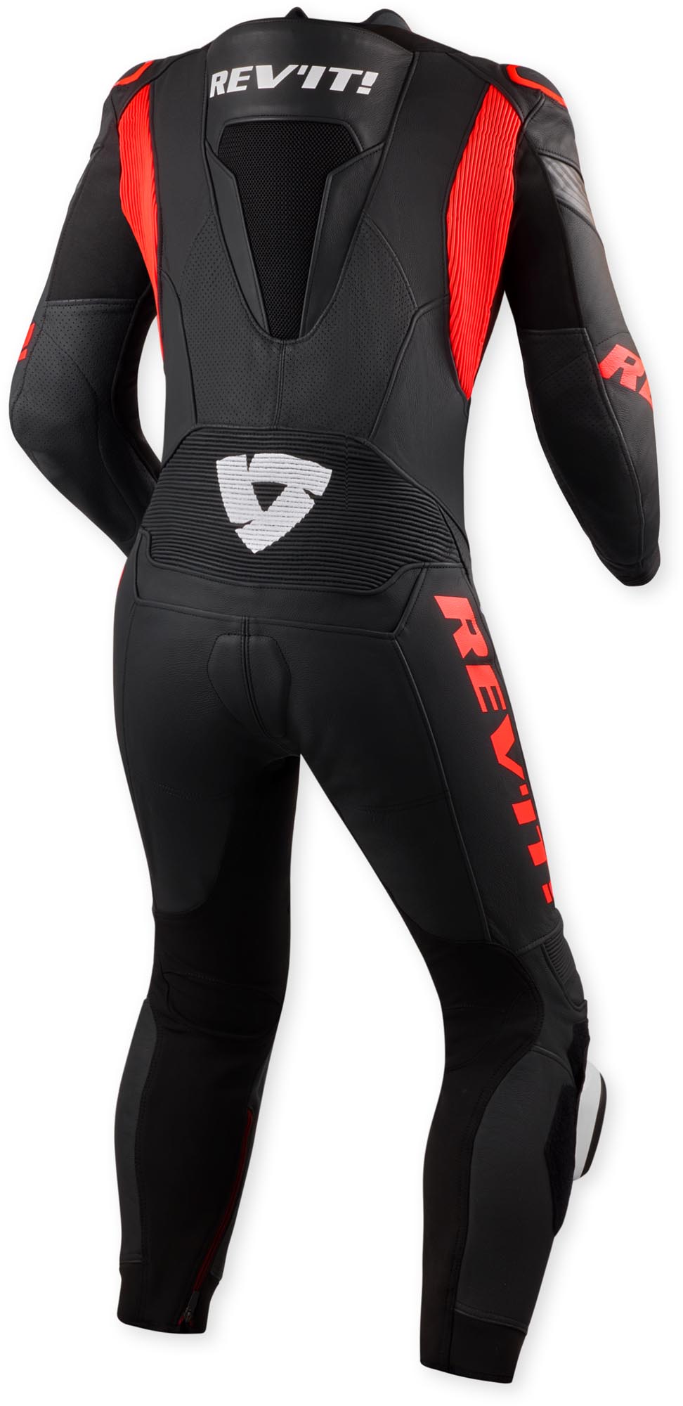 Revit Argon 3 perforierte 1-Teiler Motorrad Lederkombi schwarz/neon-rot 52 Abbildung 2