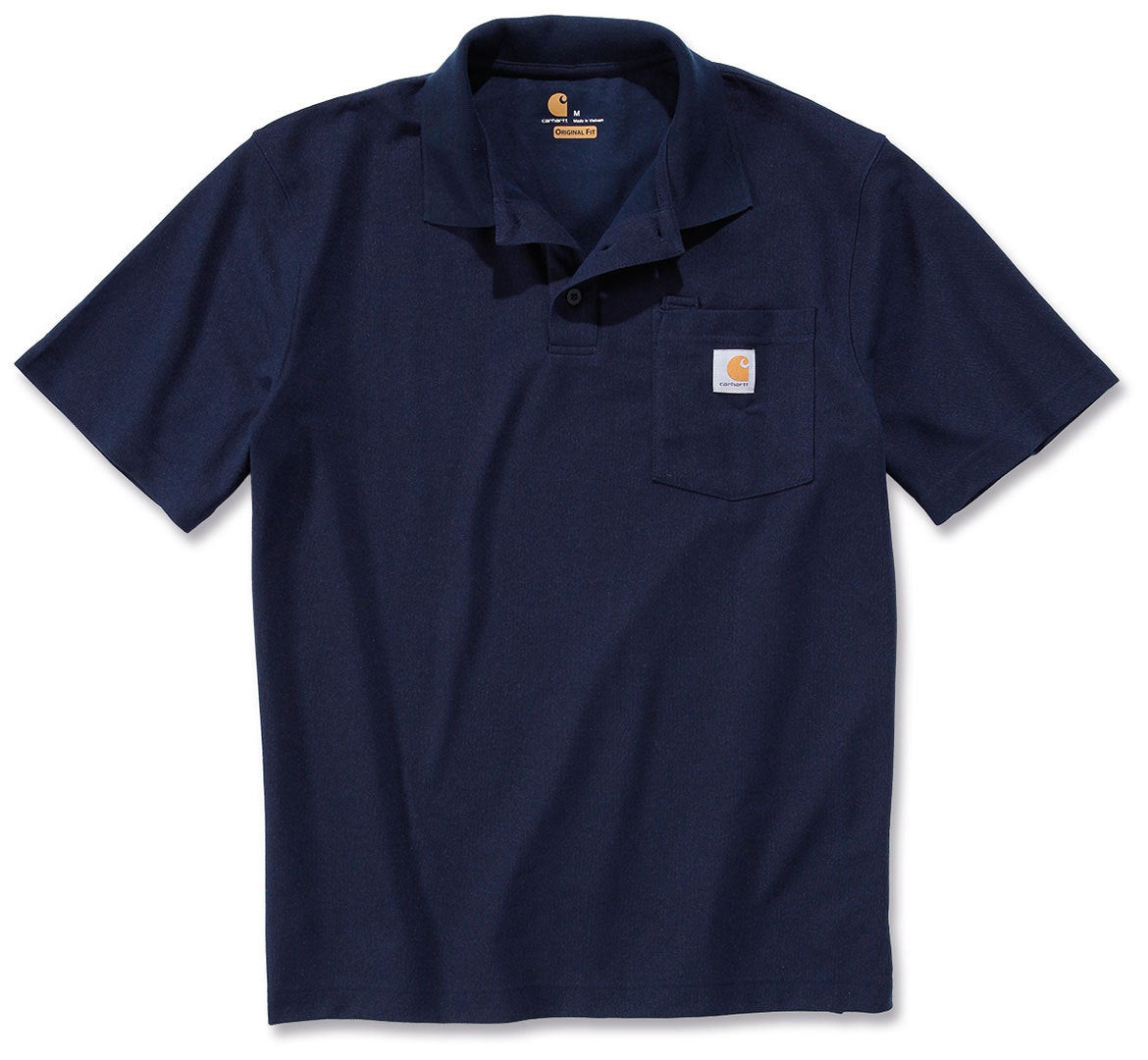Carhartt Contractors Work Pocket Polo bleu foncé M Figure 1