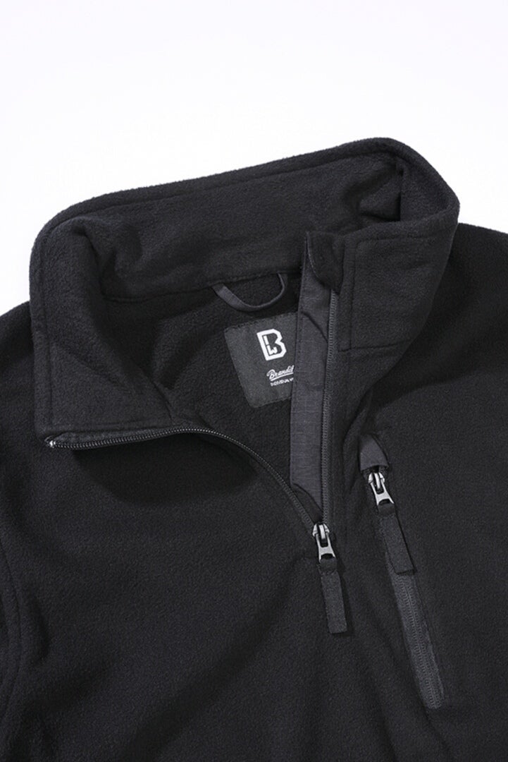Brandit Fleece Pull demi-zip noir 5XL Figure 4