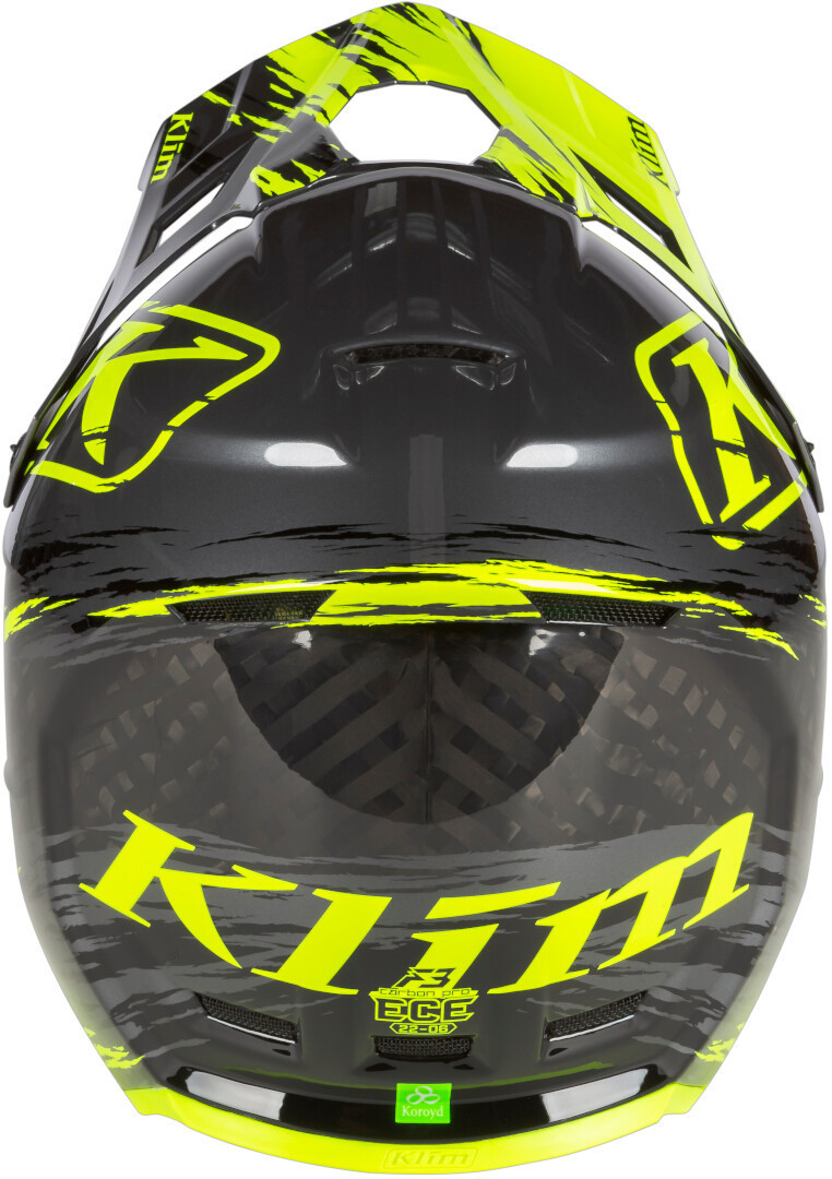 Klim F3 Carbon Pro Thrashed Hi-Vis Snöskoterhjälm M (56/57) Figur 6