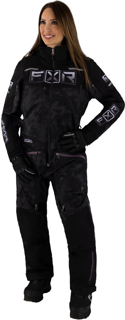 FXR Maverick Lite Snescooterdragt til damer i ét stykke sort/grå 10 Figur 1