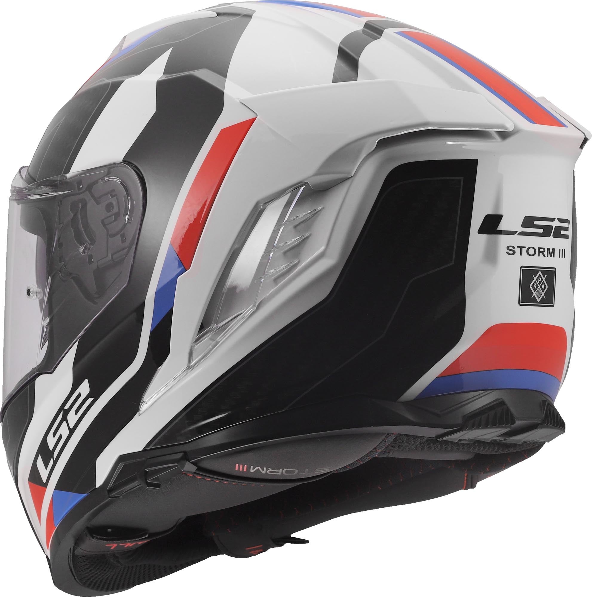 LS2 FF818 Storm III Sporty Helmet white/blue/red XL (61/62) Figure 3