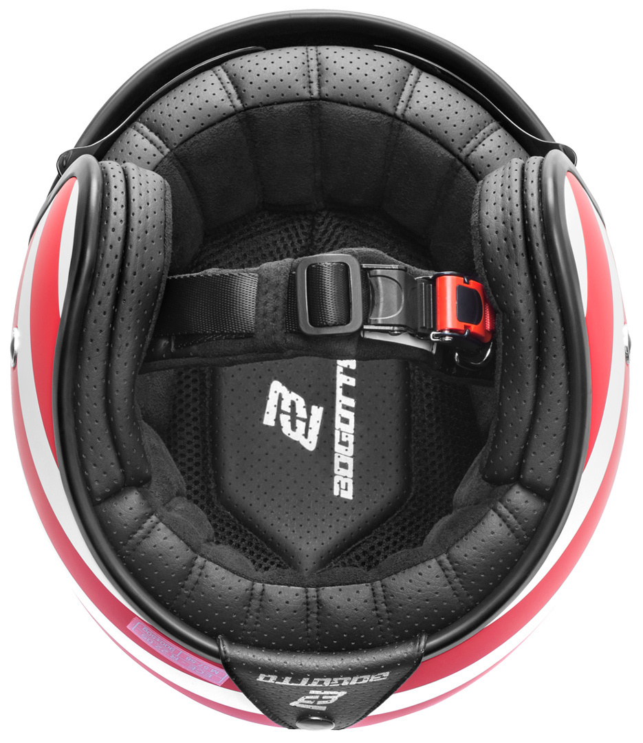 Bogotto V587 Scacchi Carbon Jet Helm rood/wit M Figuur 4