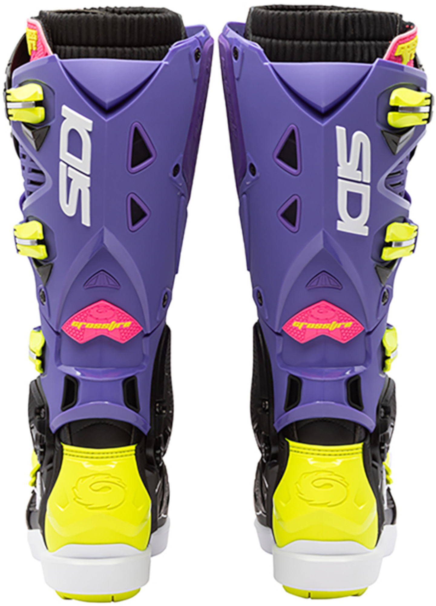 Sidi Crossfire 3 SRS Bottes Motocross Noir/violet/jaune néon 45 Figure 5