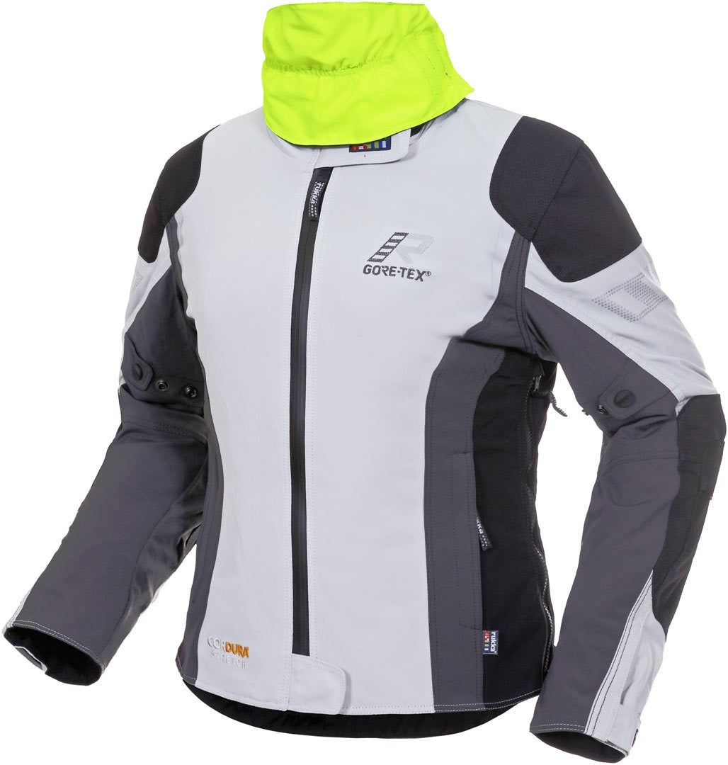 Rukka Elastina Damen Motorrad Textiljacke weiß/grau/gelb 50 Abbildung 1