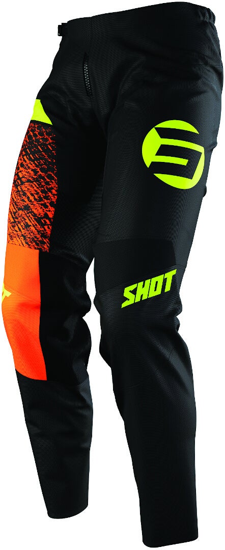 Shot Devo Roll Børn Motocross Bukser sort/orange 10/11 Figur 1