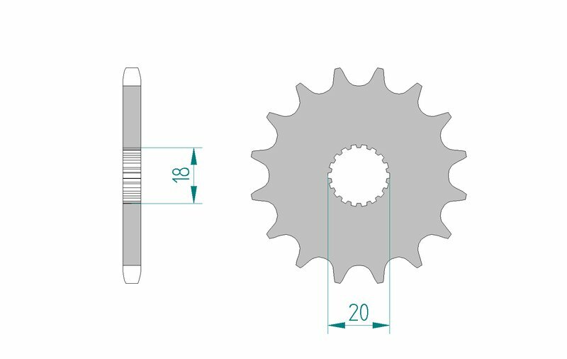 AFAM Pignon acier standard 22200 - 428 Figure 2