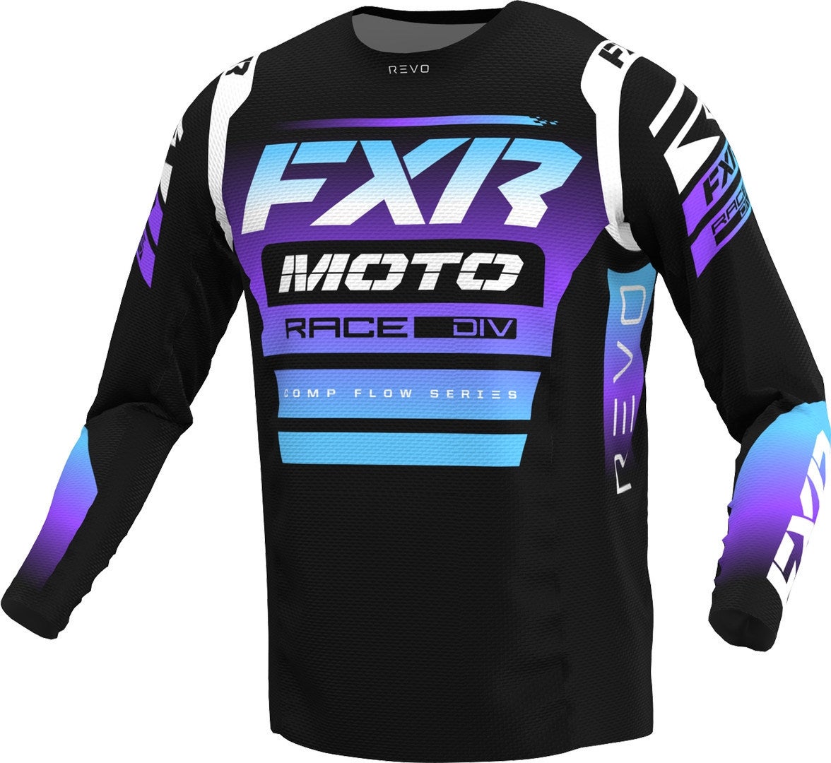 FXR Revo Comp Motocross trøje sort/lilla L Figur 1