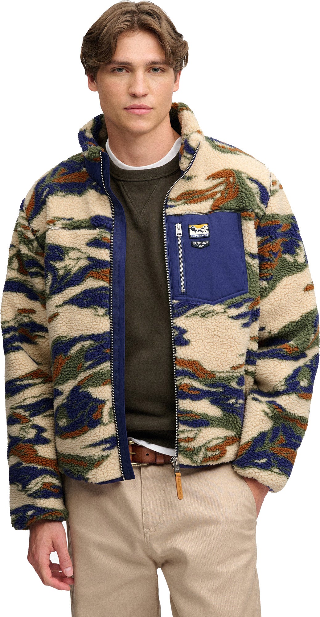 Superdry & Co Terrain Fleece Jacket Khaki S Figure 7