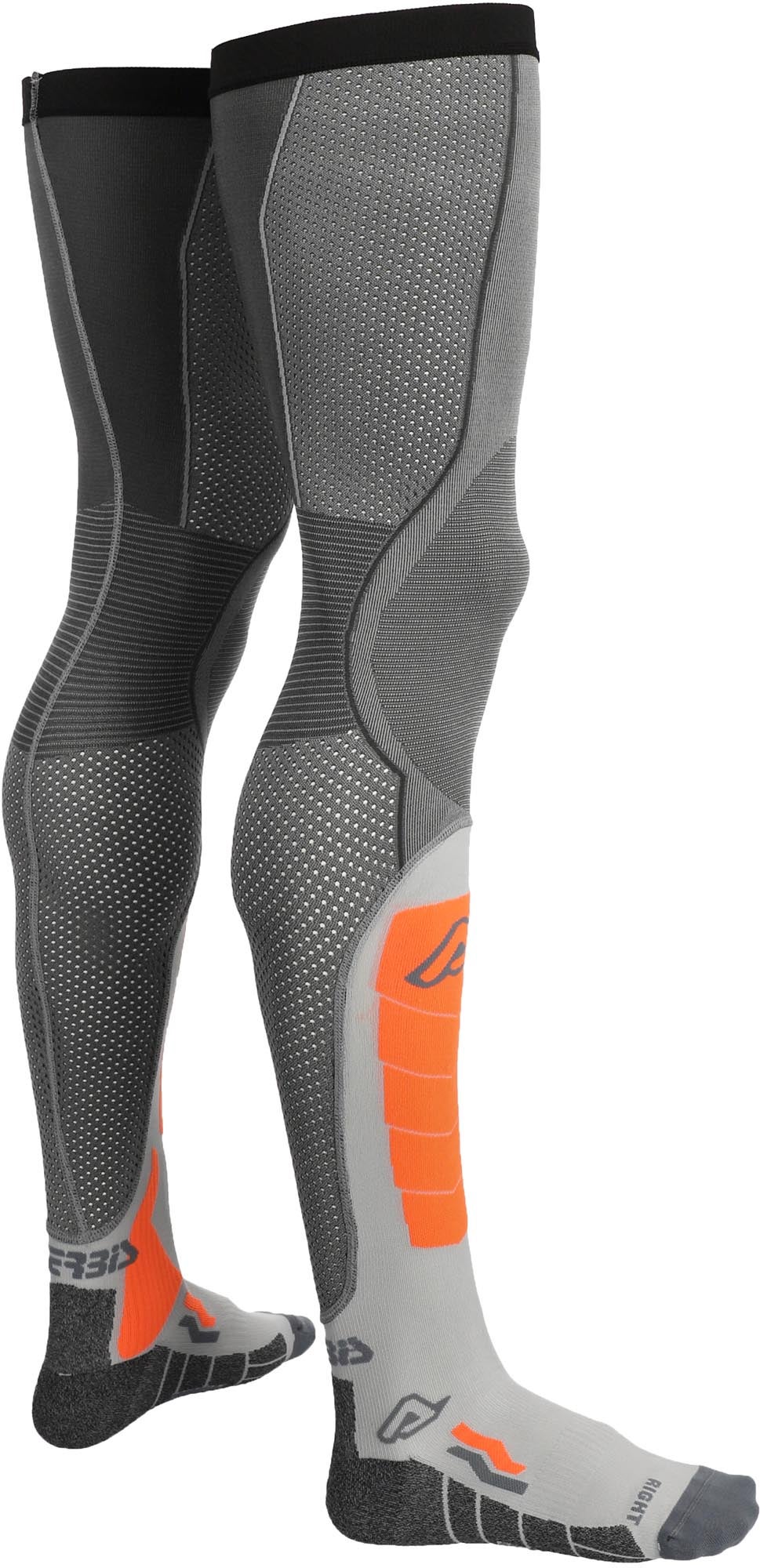 Acerbis X-Leg Vented Pro Motocross knestrømper grå/oransje XXL Figur 2