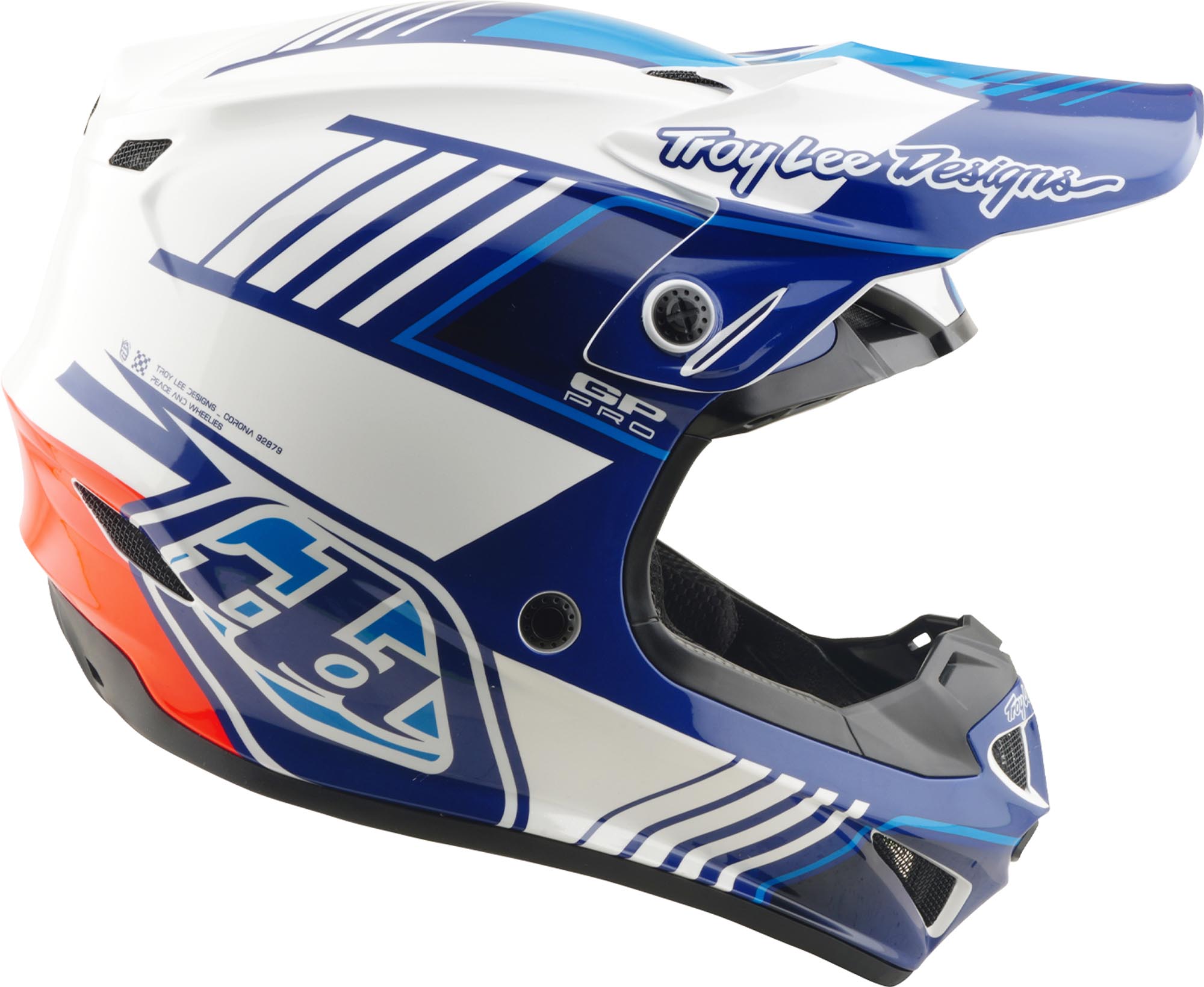 Troy Lee Designs GP Pro MIPS Segment Casco da motocross blu/bianco XL (60/61) Figura 3