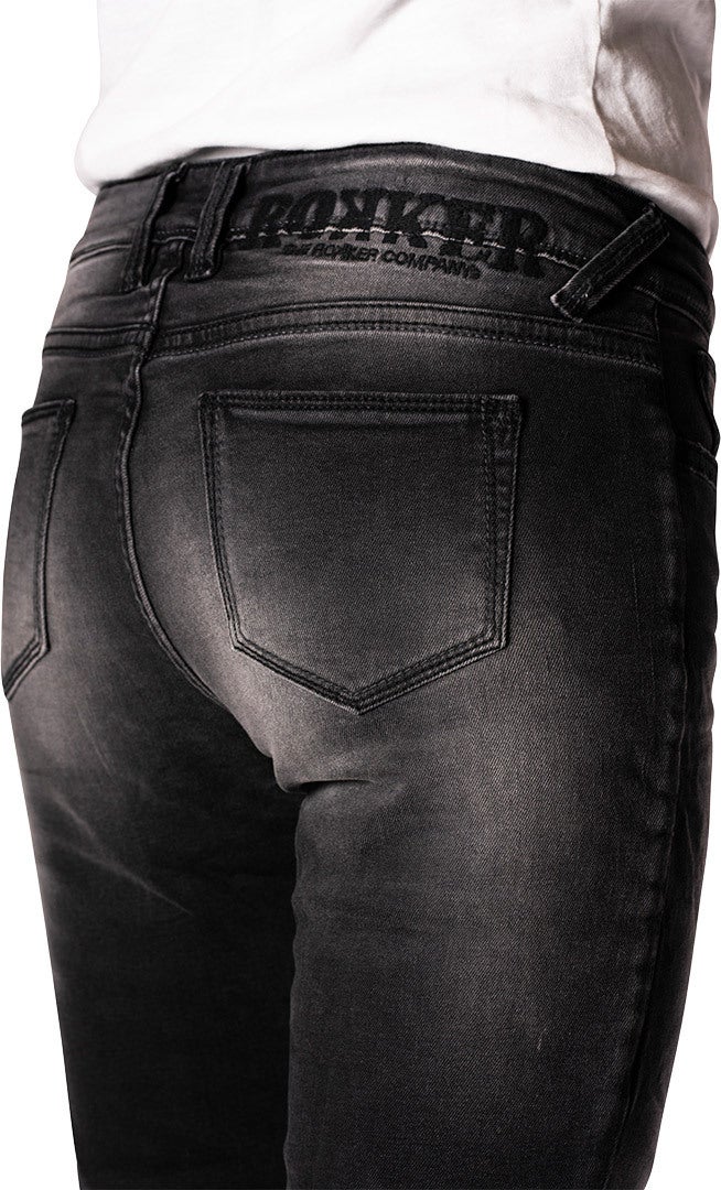 Rokker The Donna Black Ladies Motorcycle Jeans 30 L32 Figure 3