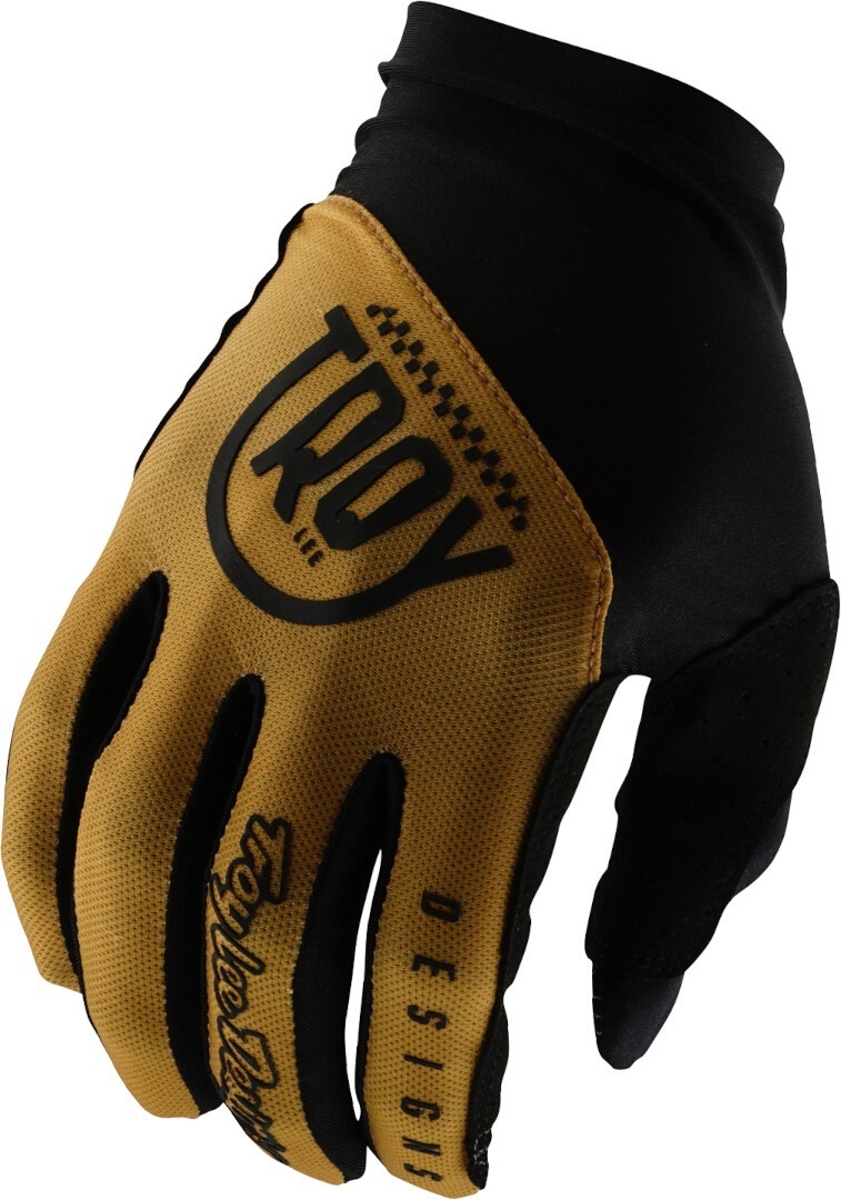 Troy Lee Designs Flowline Eyez Cykelhandsker Sort/guld M Figur 1