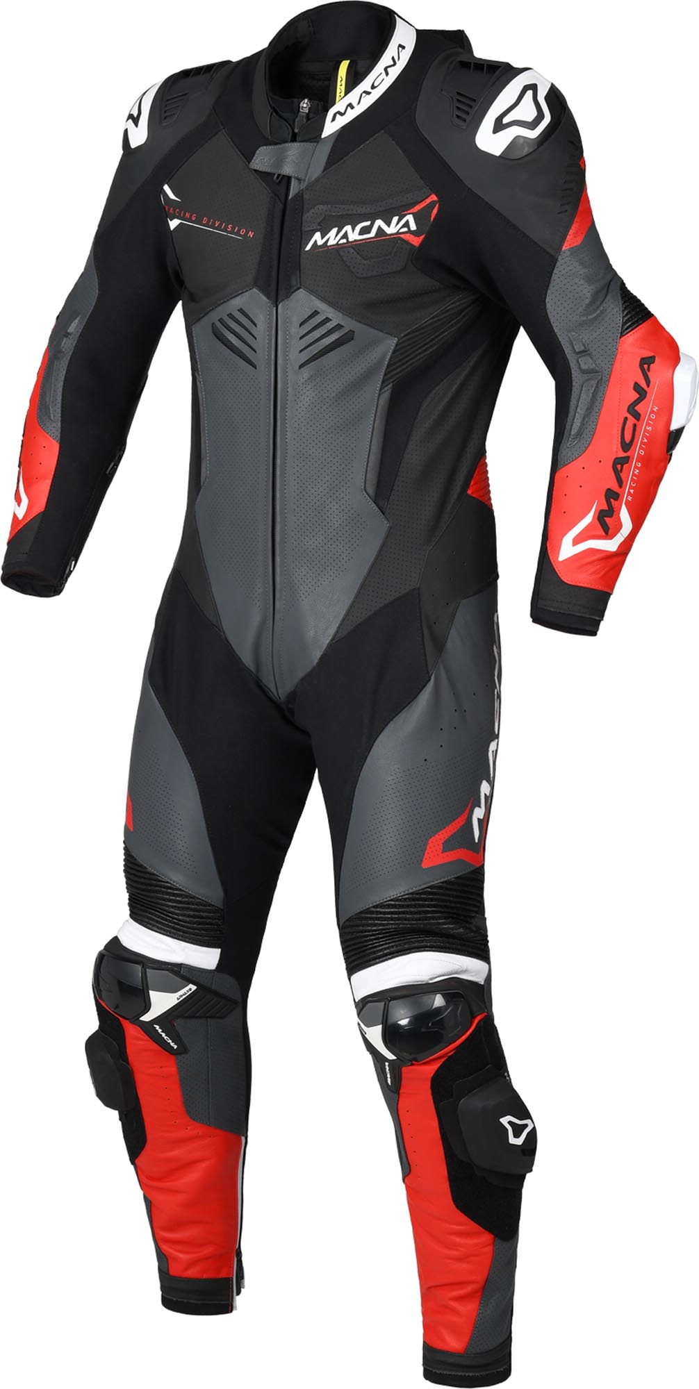 Macna Chromiq One Piece Motorcycle Leather Suit black/red 54 Figure 1