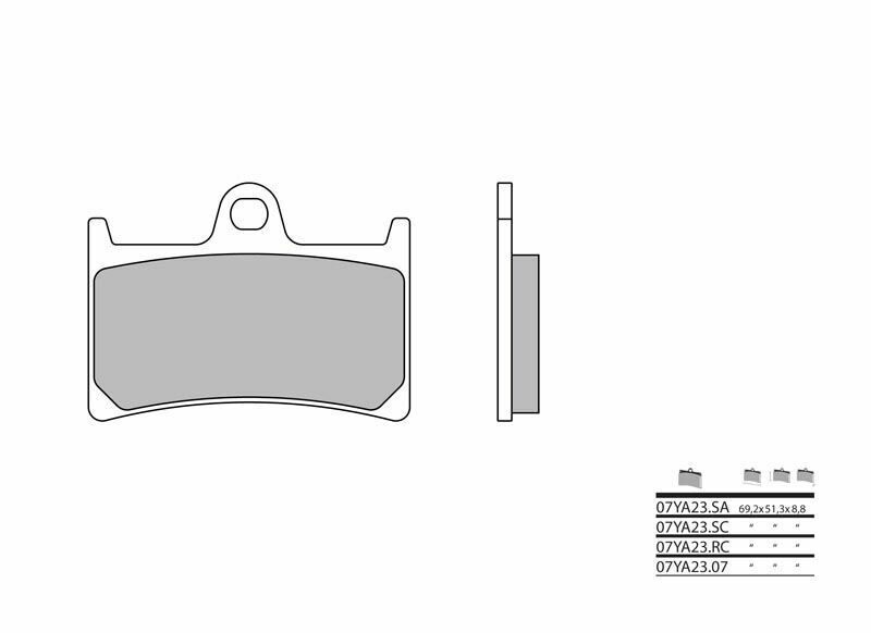 Brembo S.p.A. Kolkeramiska bromsbelägg - 07YA23RC Figur 1