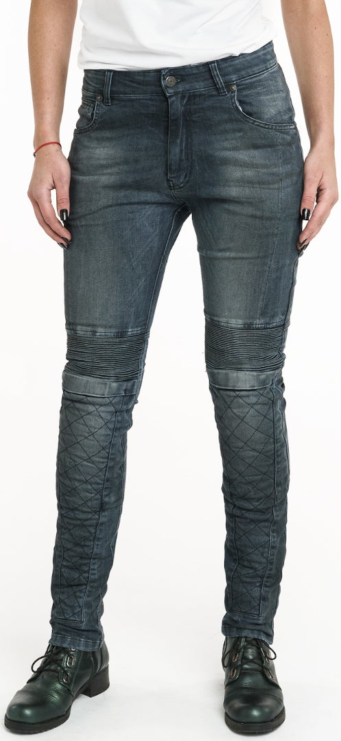 Pando Moto Rosie Navy Dames Motorcycle Jeans 30 L32 Figuur 3