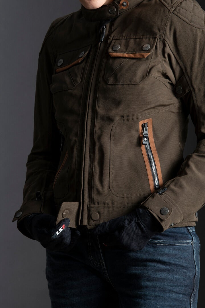 LS2 Bullet imperméable dames moto textile veste Marron 5XL Figure 6
