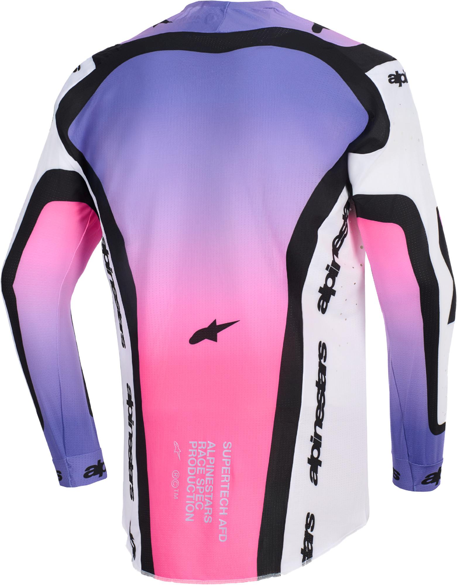 Alpinestars Supertech Pro Vista Maillot de motocross Blanc/Violet L Figure 2