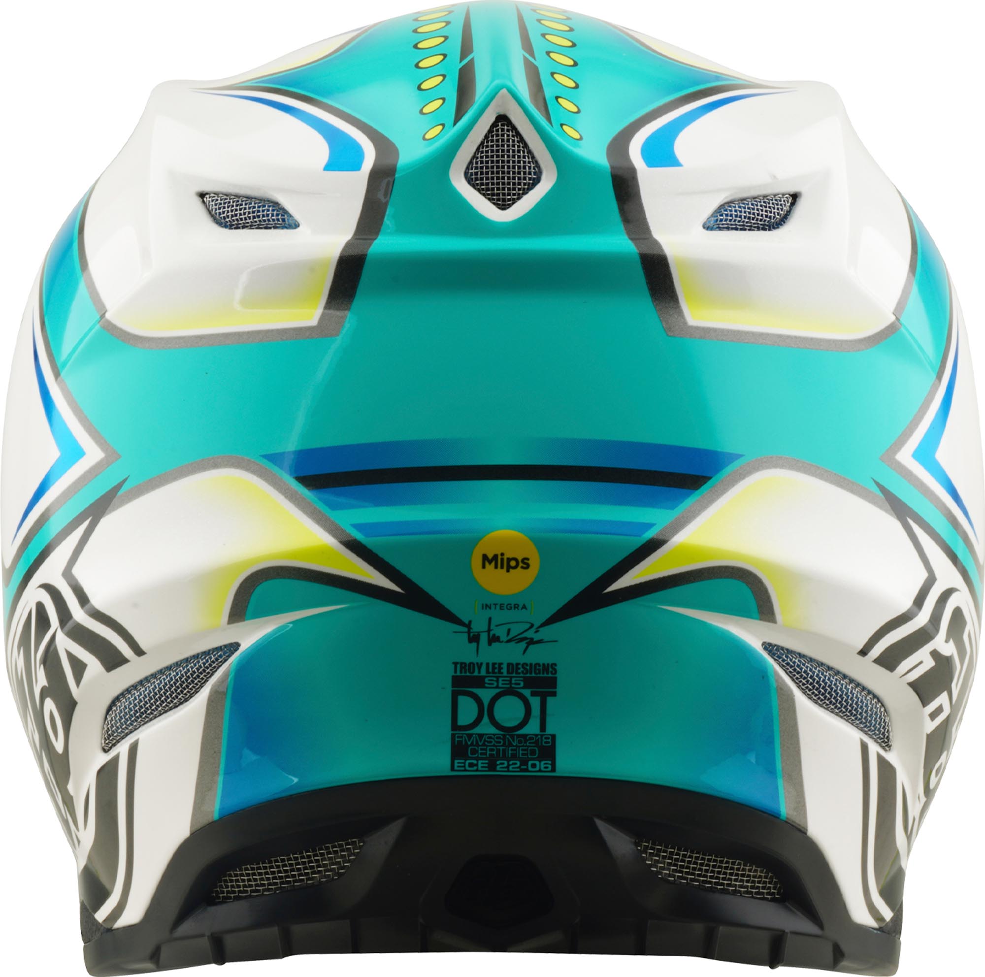 Side view of Troy Lee Designs SE5 Composite MIPS Crest Motocross Helmet