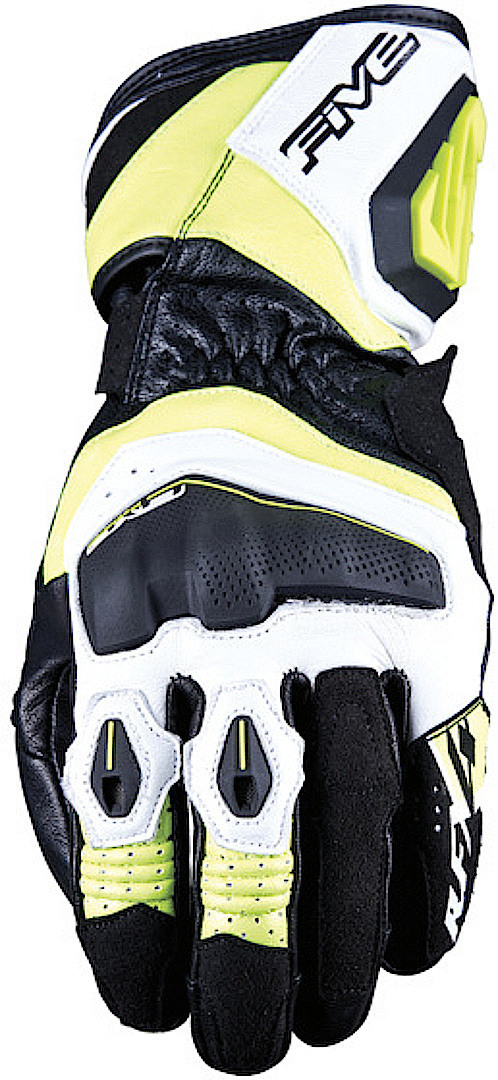 Five RFX4 EVO Mănuși de motocicletă Negru/Alb/Galben-Neon XL Figura 1