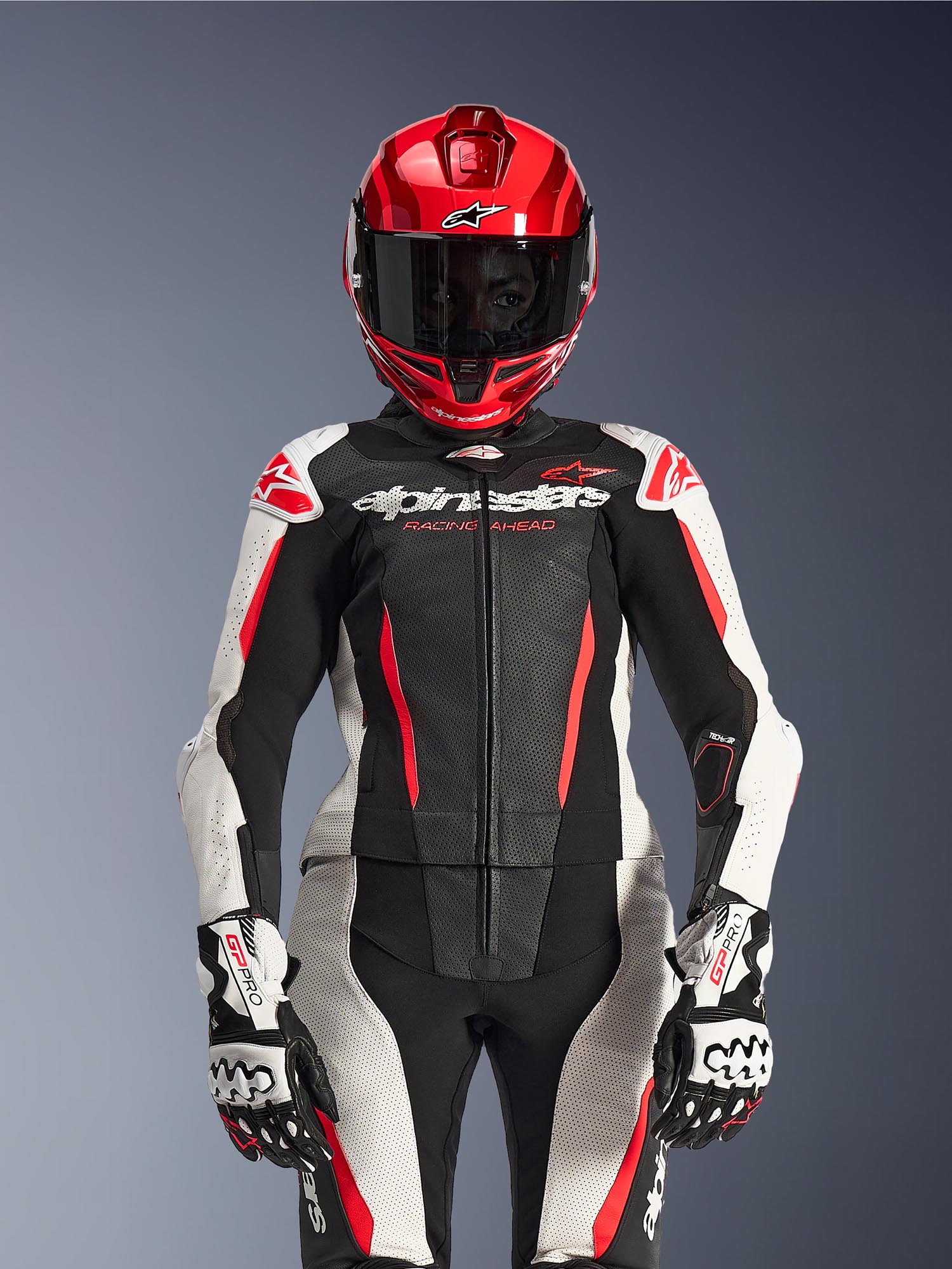 Alpinestars Stella GP-R7 Tuta in pelle da motociclista a due pezzi per donne nero/bianco/rosso 44 Figura 9