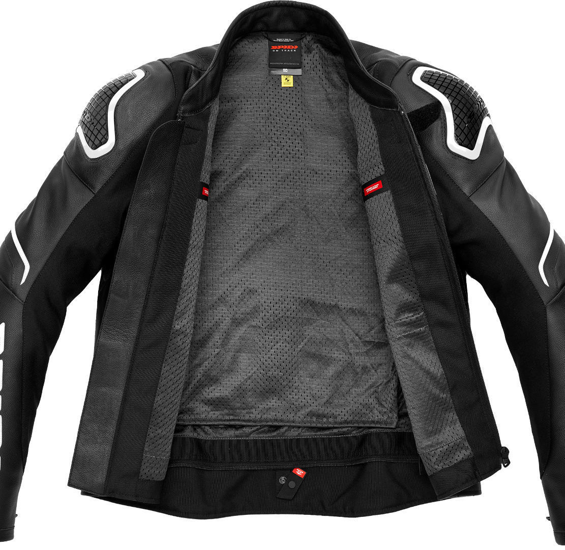Spidi Evorider 2 Motorcycle Leather Jacket black/white 46 Figure 2