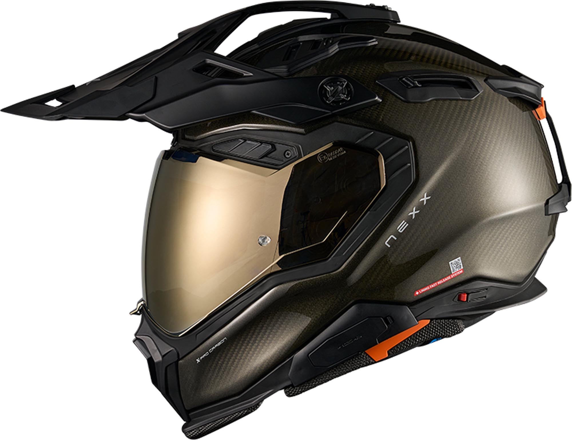 Side view of Nexx X.WED3 Golden Dune Carbon Enduro Helmet