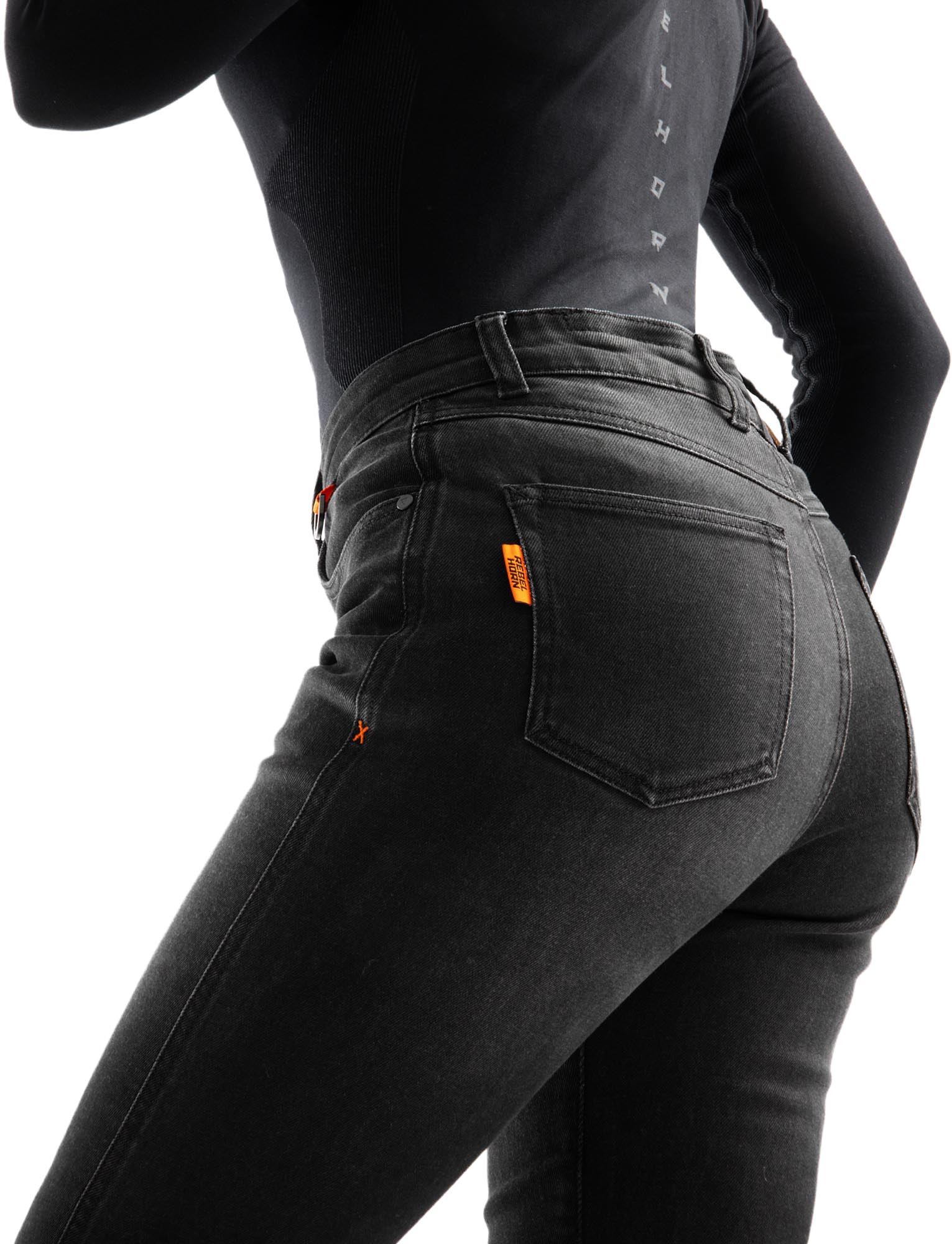 Side view of Rebelhorn Bronco Ladies Motorcycle Jeans