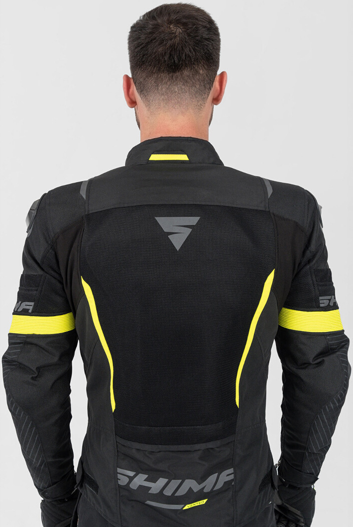 SHIMA Solid 2.0 Vented waterproof Motorcycle Textile Jacket black/yellow L Figure 5