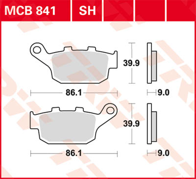 TRW Lucas Bremsbelag MCB841 Figur 1