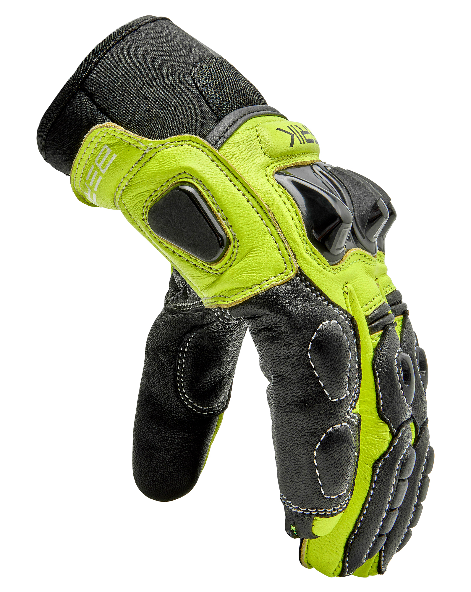 Berik Zakuda Motorcykel handsker sort/neon-gul L Figur 3