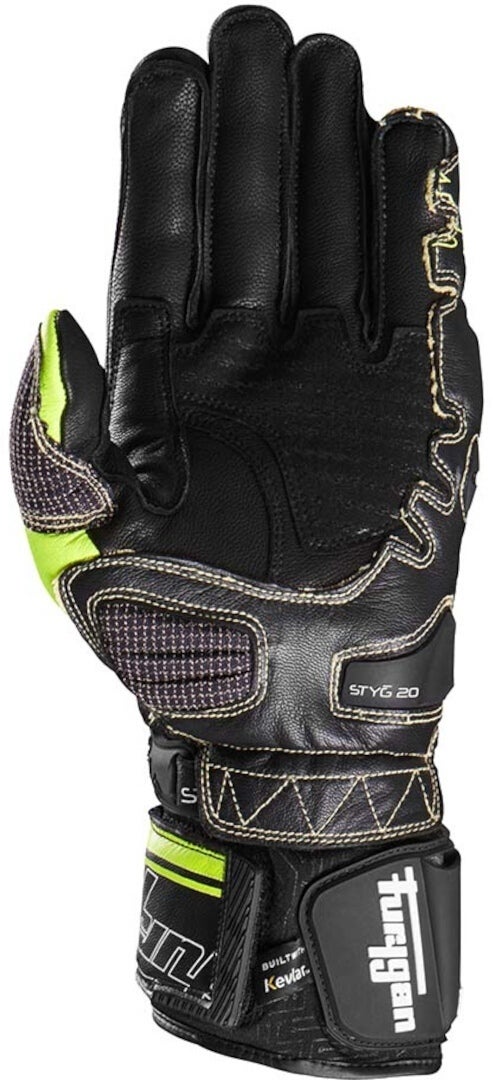 Furygan Styg20 Built With Kevlar® Motorcykel handsker sort/hvid/neongul 3XL Figur 2