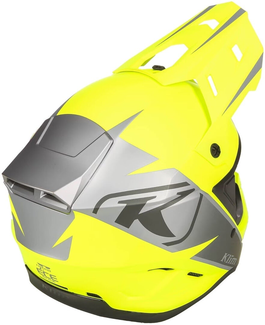 Klim T1 Freeride Snescooter hjelm neongul mat/grå mat S (55/56) Figur 8