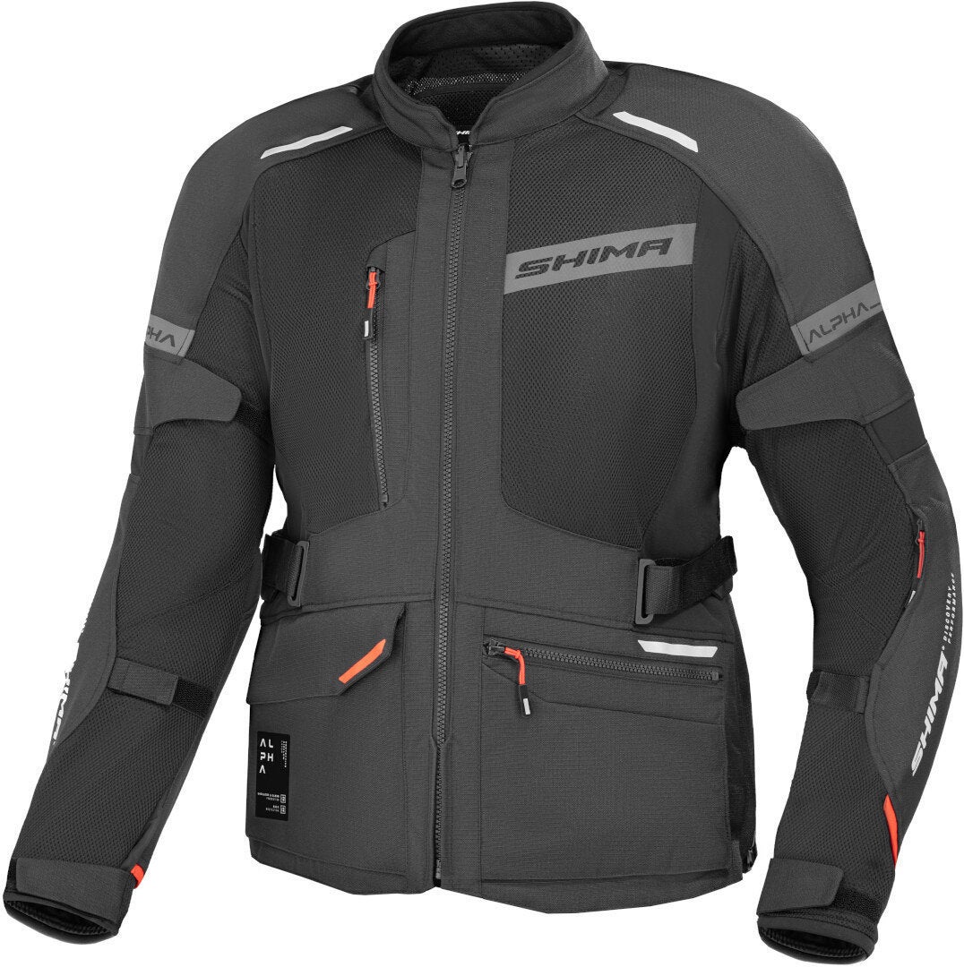 SHIMA Alpha waterproof Motorcycle Textile Jacket black 3XL Figure 1