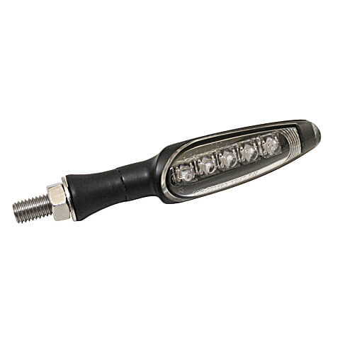 KOSO KOSO LED-Blinker, schwarz mattes Metallgehäuse, transparentes Glas Figura 1