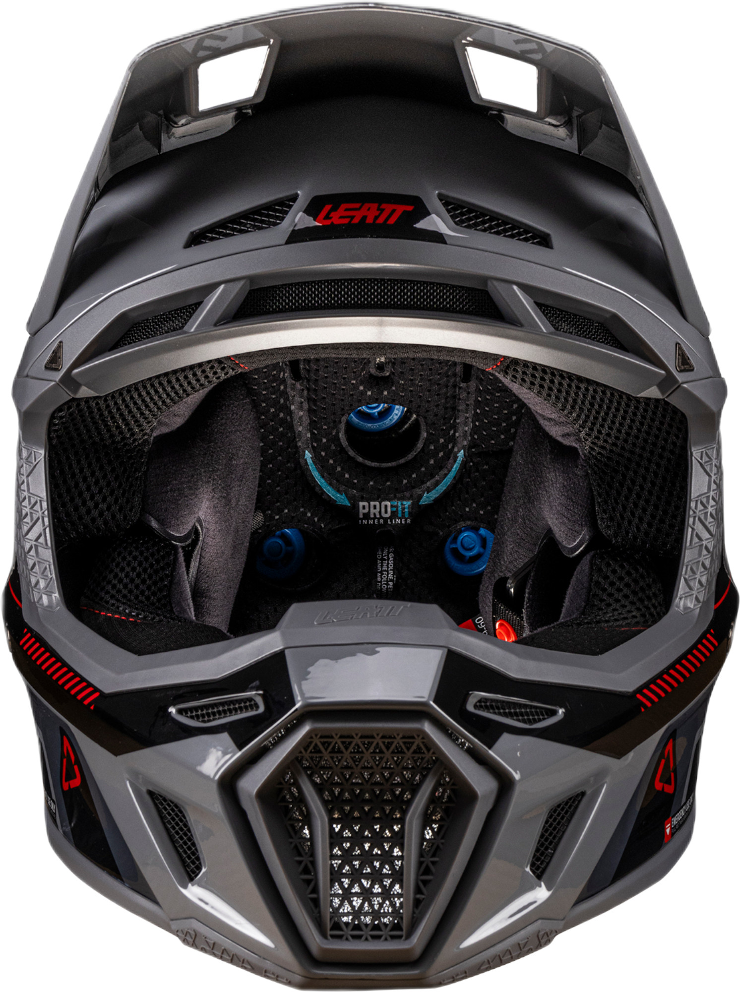 Leatt 8.5 V26 Motocrosshjälm med skyddsglasögon grå/svart/röd S (55/56) Figur 7