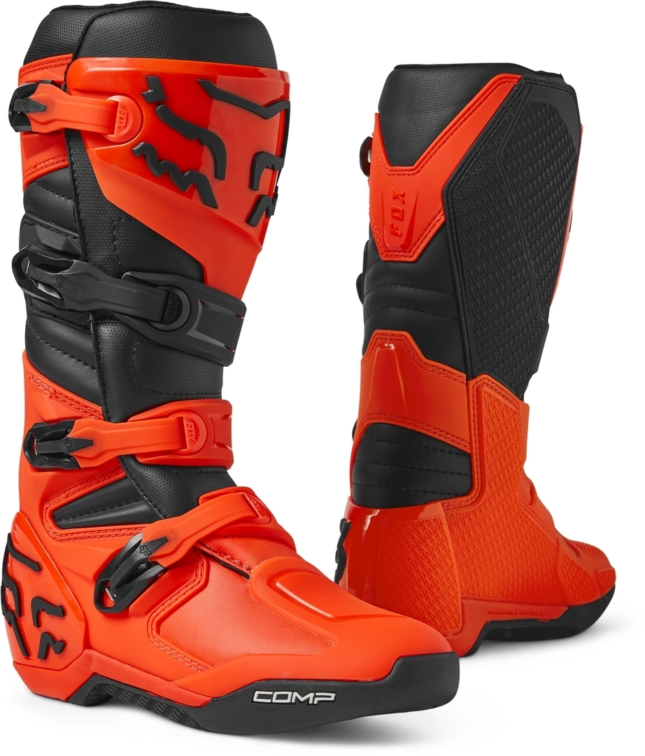 FOX Comp Botas de Motocross Laranja 9,5 Figura 1