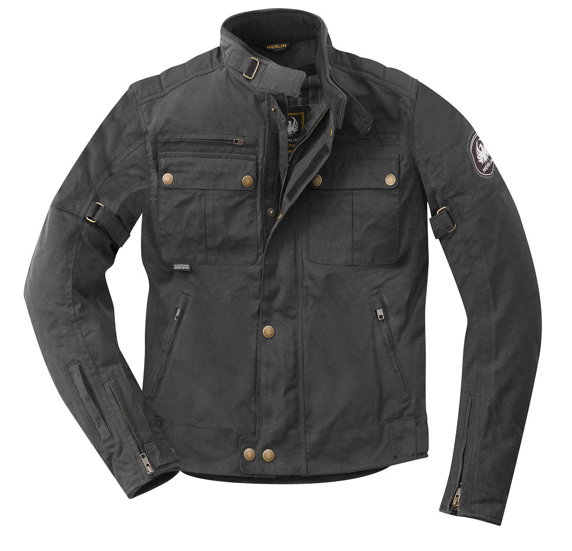 Merlin Barton II Motorcycle Waxed Jacket black XL Figure 1