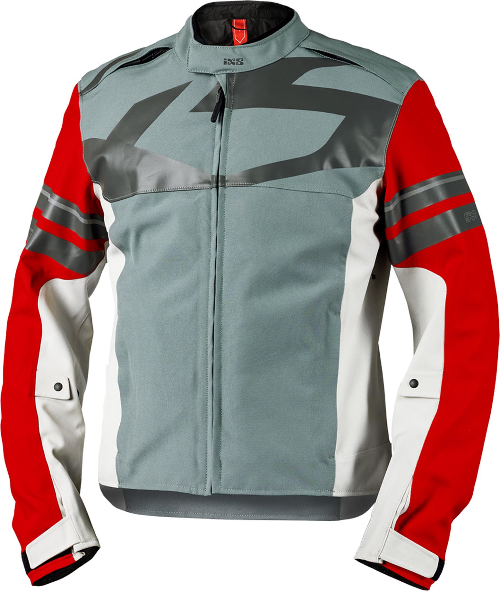 IXS Rapid-STX 2.2 waterproof Motorcycle Textile Jacket grey/blue/red 3XL Figure 1