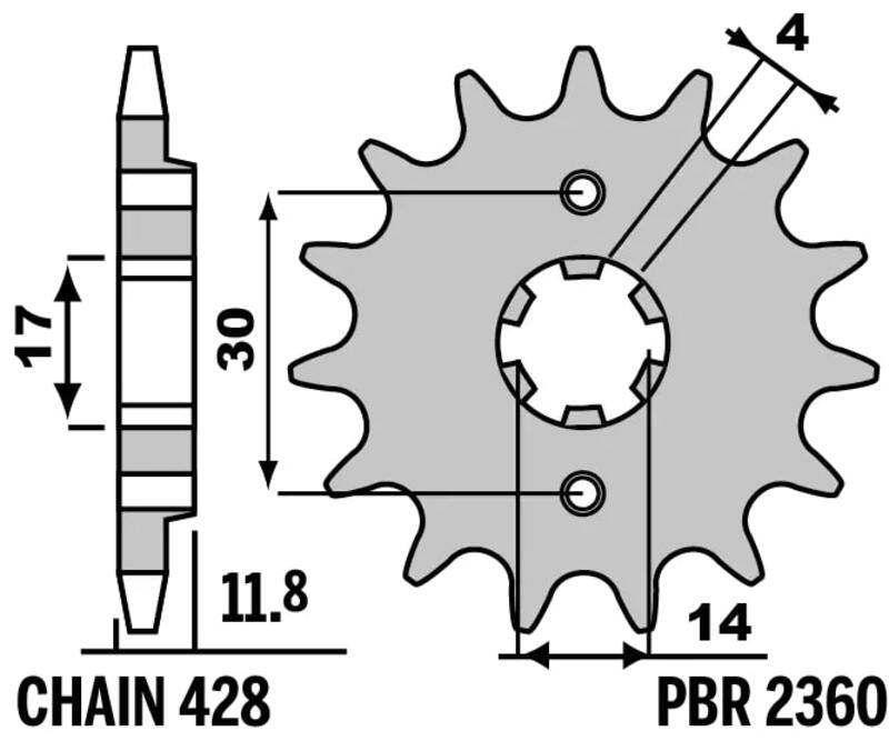 PBR Framdrev Standard i stål 2360 - 428 Figur 2