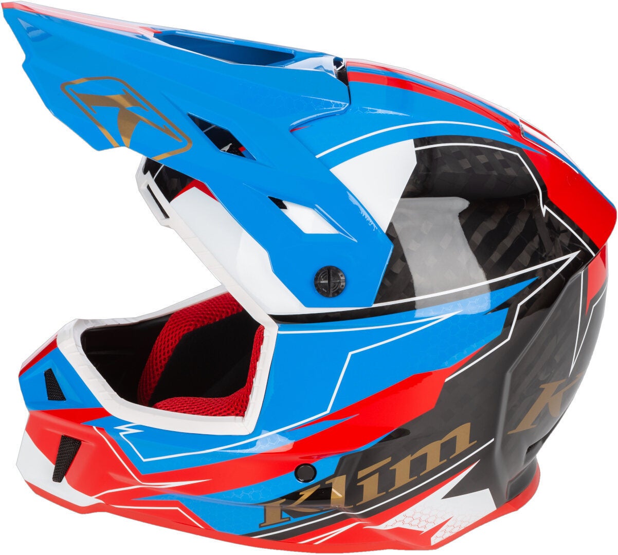 Side view of Klim F3 Carbon Velocity Snowmobile Helmet