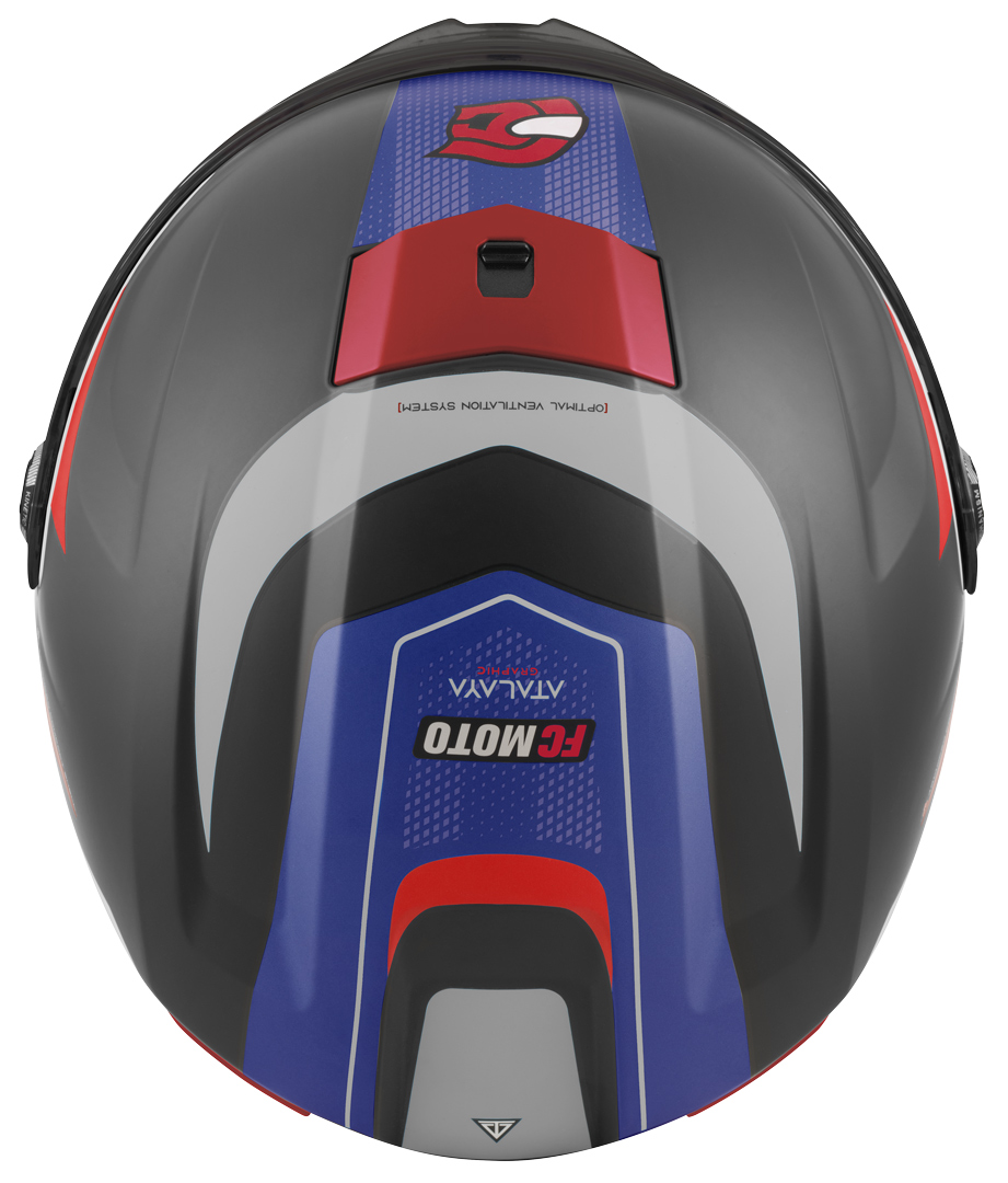 FC-Moto FF114B Zeron Cască Negru mat/roșu/albastru/alb XS Figura 6
